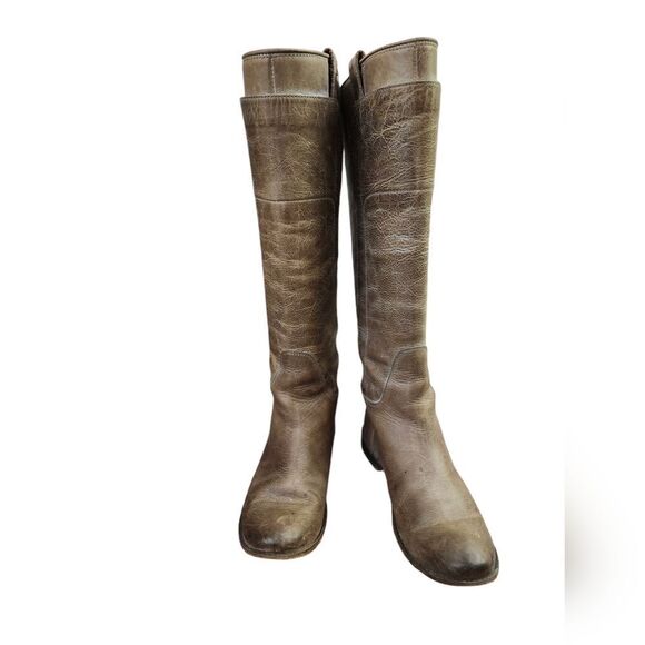 Frye Taupe Paige leather‎ knee-high riding boots 6.5 - Picture 11 of 12